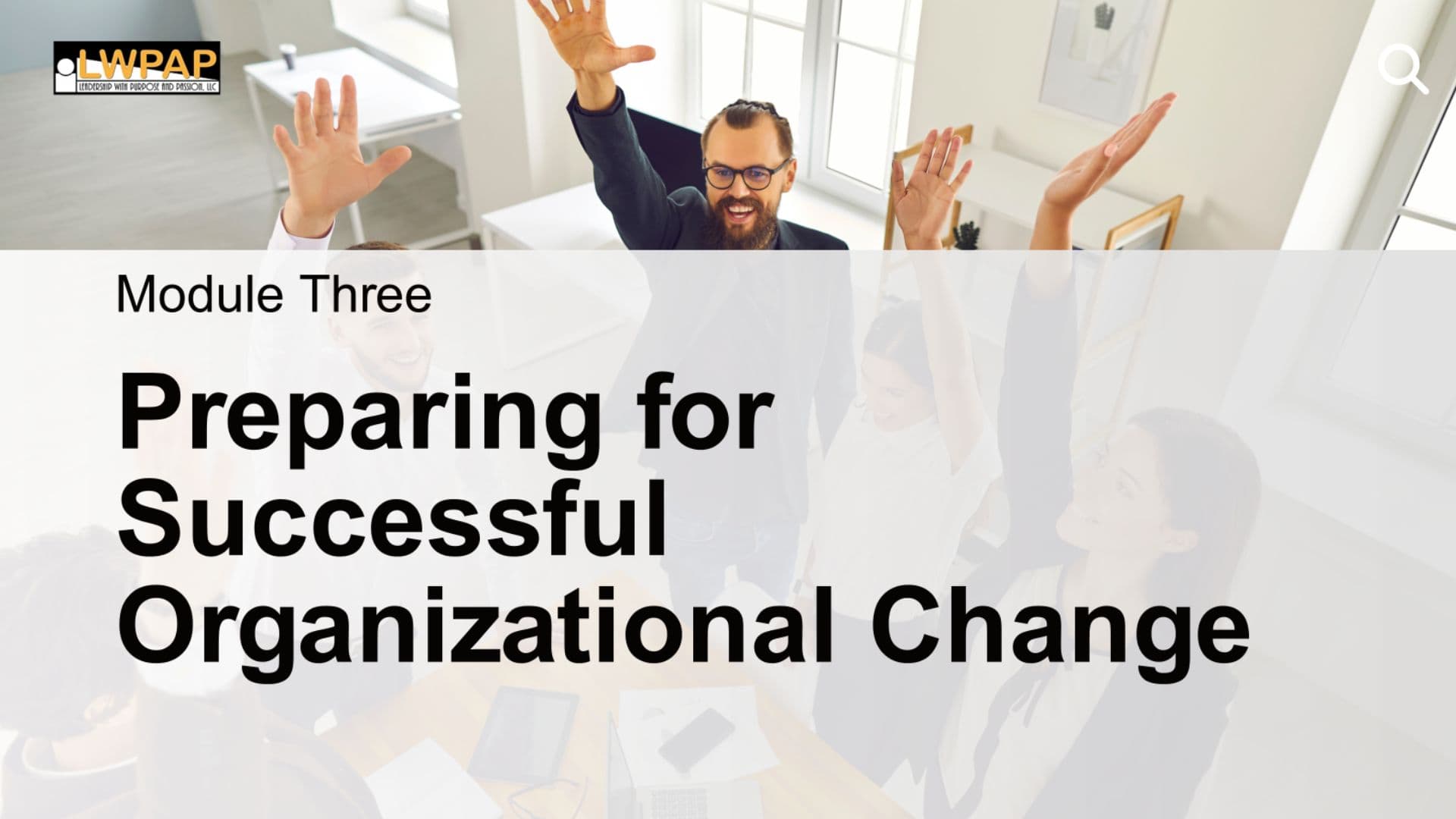 Preparing for Successful Organizational Change - Module Three